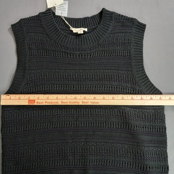 NWT Hem & Thread black knit vest size M - Picture 3 of 10
